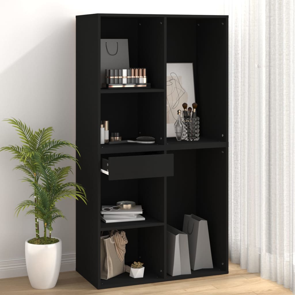 Cosmetic Cabinet Black 80x40x75 cm Engineered Wood