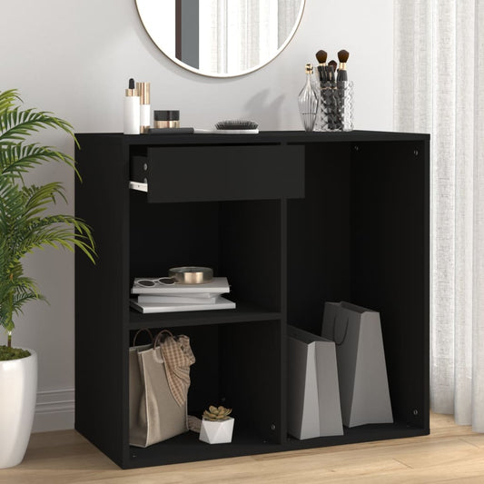 Cosmetic Cabinet Black 80x40x75 cm Engineered Wood