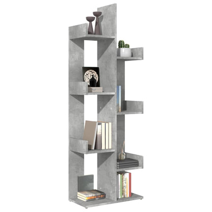 Book Cabinet Concrete Grey 48x25.5x140 cm Engineered Wood