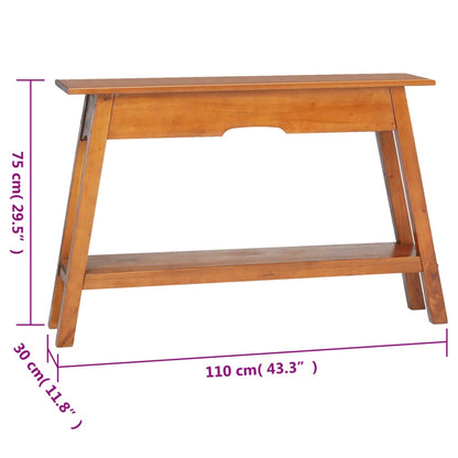 Console Table 110x30x75 cm Solid Wood Mahogany