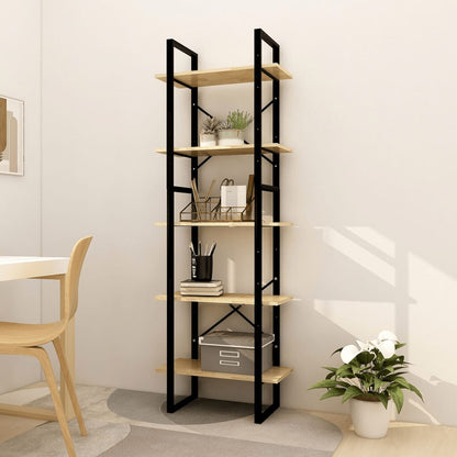 5-Tier Book Cabinet 60x30x175 cm Pinewood