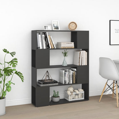Book Cabinet Room Divider Grey 100x24x124 cm