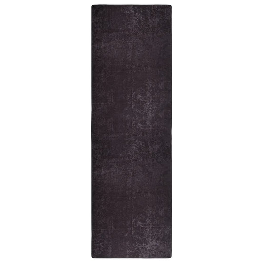 Rug Washable 80x300 cm Anthracite Anti Slip