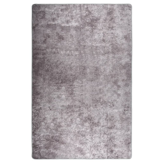 Rug Washable 80x150 cm Grey Anti Slip