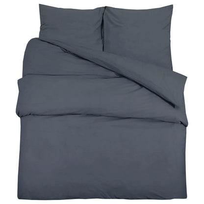 Duvet Cover Set Anthracite 140x200 cm Light-weight Microfiber
