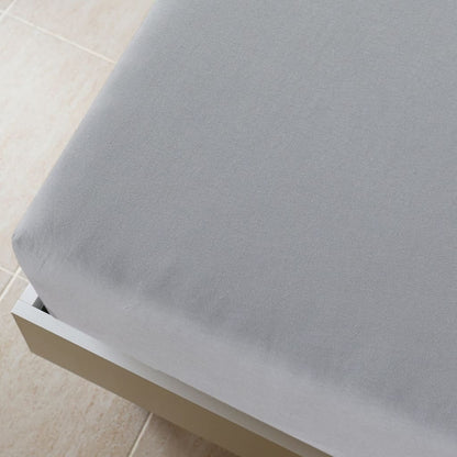 Jersey Fitted Sheets 2 pcs Grey 140x200 cm Cotton