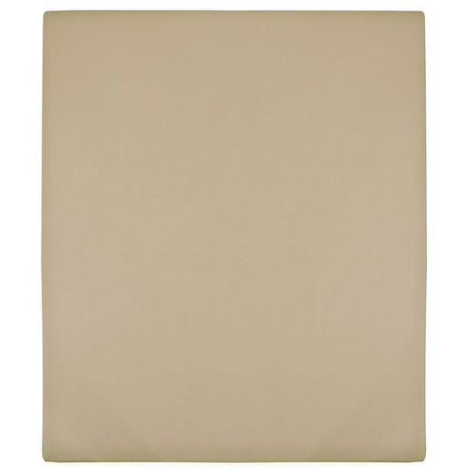 Jersey Fitted Sheets 2 pcs Taupe 140x200 cm Cotton