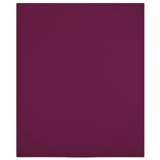 Jersey Fitted Sheet Bordeaux 90x200 cm Cotton
