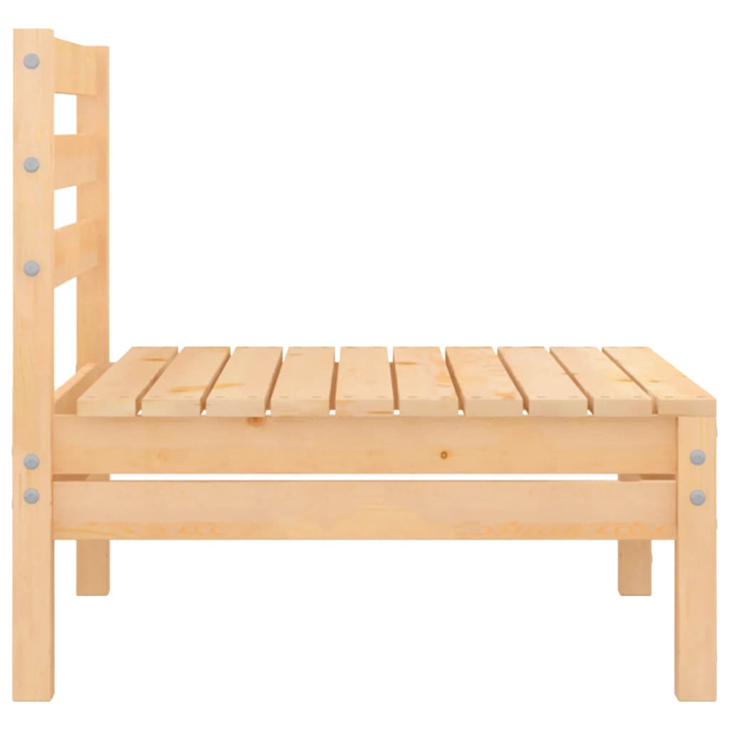 Garden Middle Sofa Solid Wood Pine