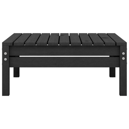 4 Piece Garden Lounge Set Solid Pinewood Black