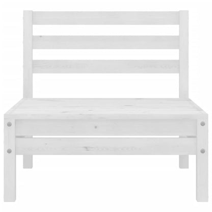 Garden 2-Seater Sofa White Solid Pinewood