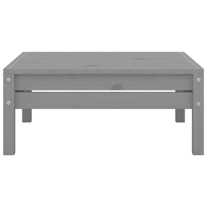 9 Piece Garden Lounge Set Grey Solid Pinewood