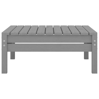 9 Piece Garden Lounge Set Grey Solid Pinewood
