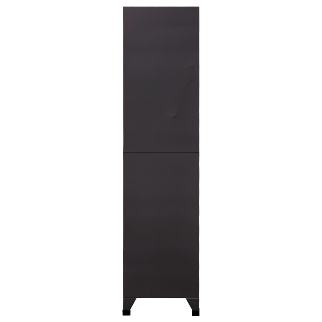 Locker Cabinet Anthracite and Red 90x40x180 cm Steel