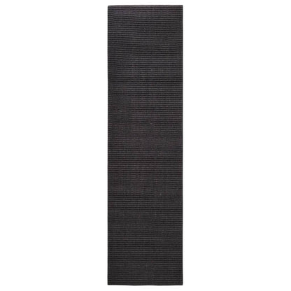 Rug Natural Sisal 80x300 cm Black