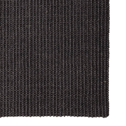 Rug Natural Sisal 80x300 cm Black
