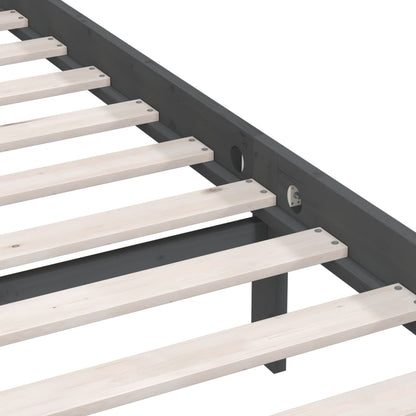 Bed Frame without Mattress Grey Solid Wood Small Double