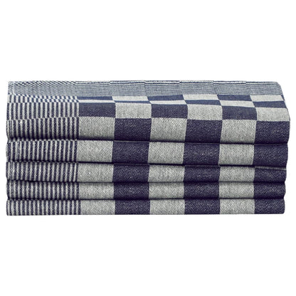 20 Piece Towel Set Blue and White Cotton