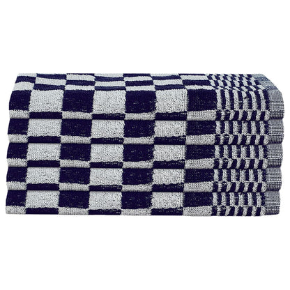 20 Piece Towel Set Blue and White Cotton