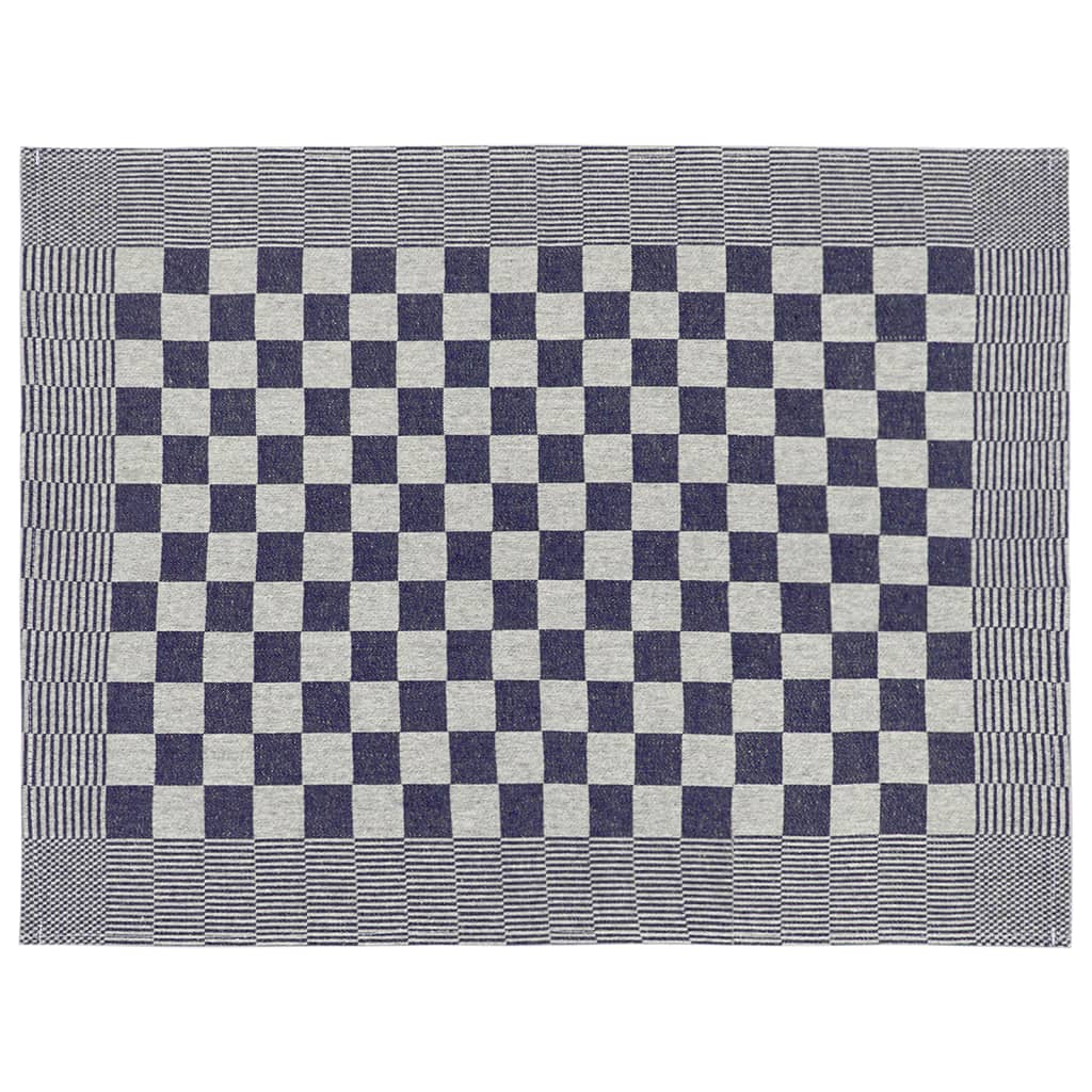 20 Piece Towel Set Blue and White Cotton