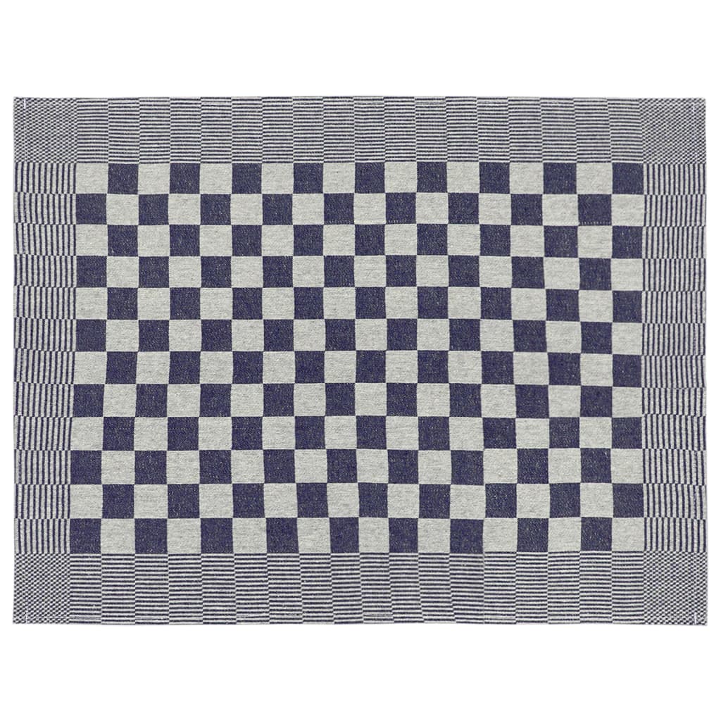 20 Piece Towel Set Blue and White Cotton