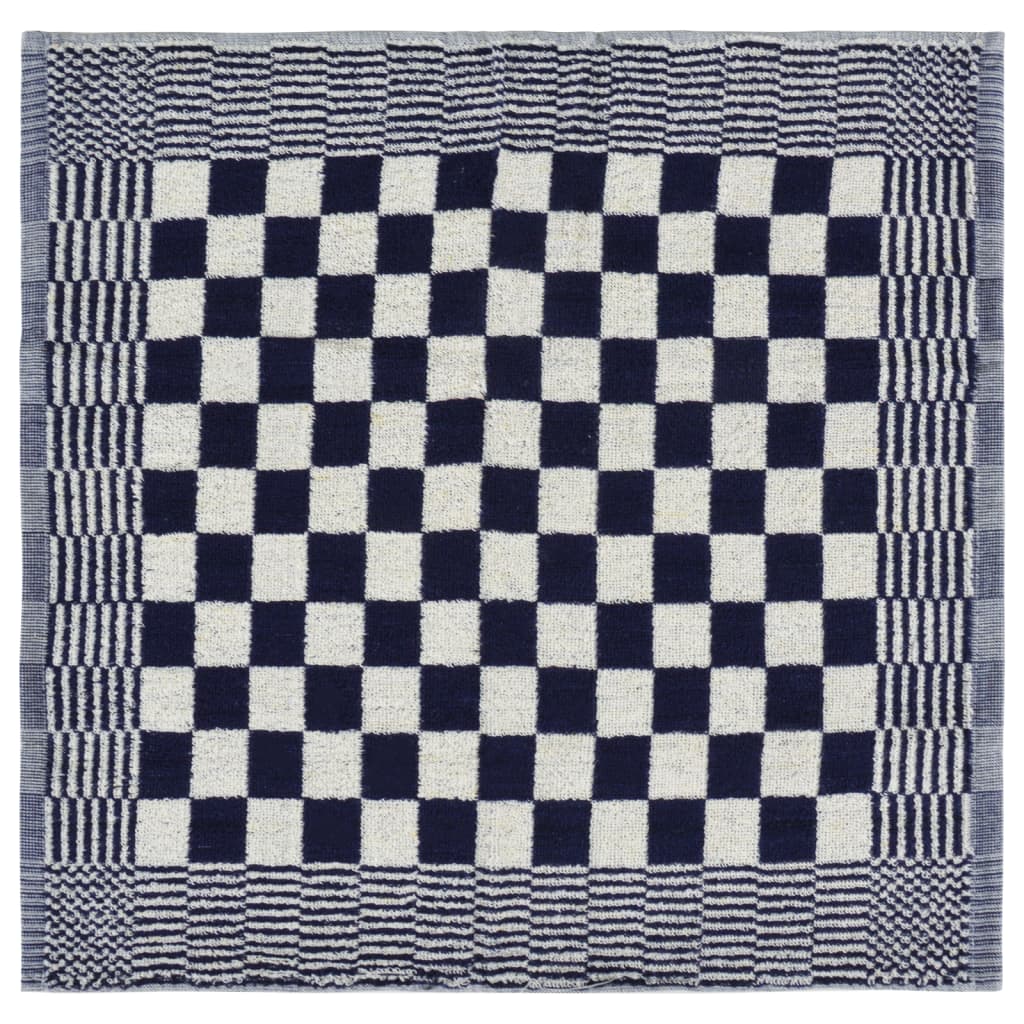 20 Piece Towel Set Blue and White Cotton