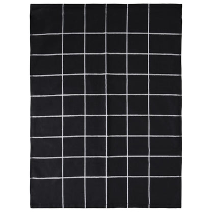 12 Piece Towel Set Black Cotton