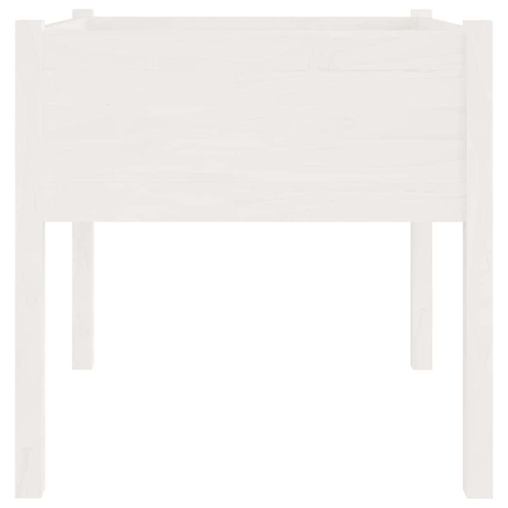 Garden Planter White 70x70x70 cm Solid Pinewood