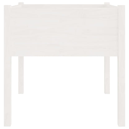 Garden Planter White 70x70x70 cm Solid Pinewood