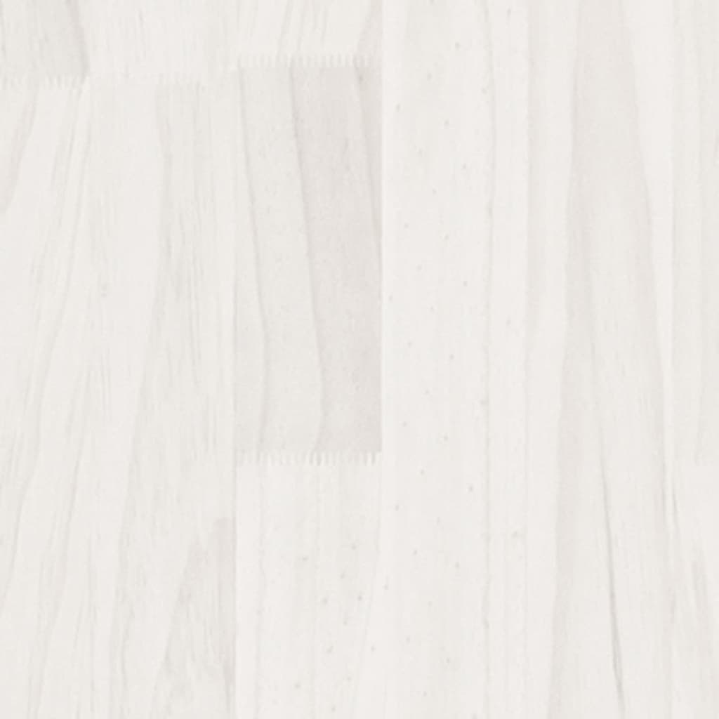 Garden Planter White 70x70x70 cm Solid Pinewood