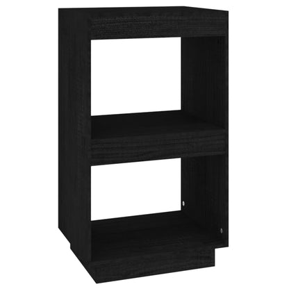 Book Cabinet Black 40x35x71 cm Solid Pinewood