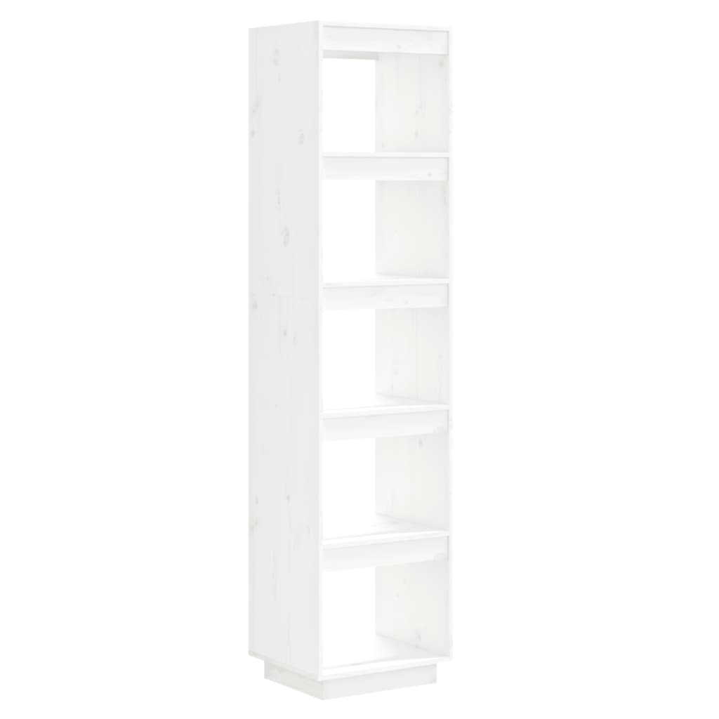 Book Cabinet/Room Divider White 40x35x167 cm Solid Wood Pine