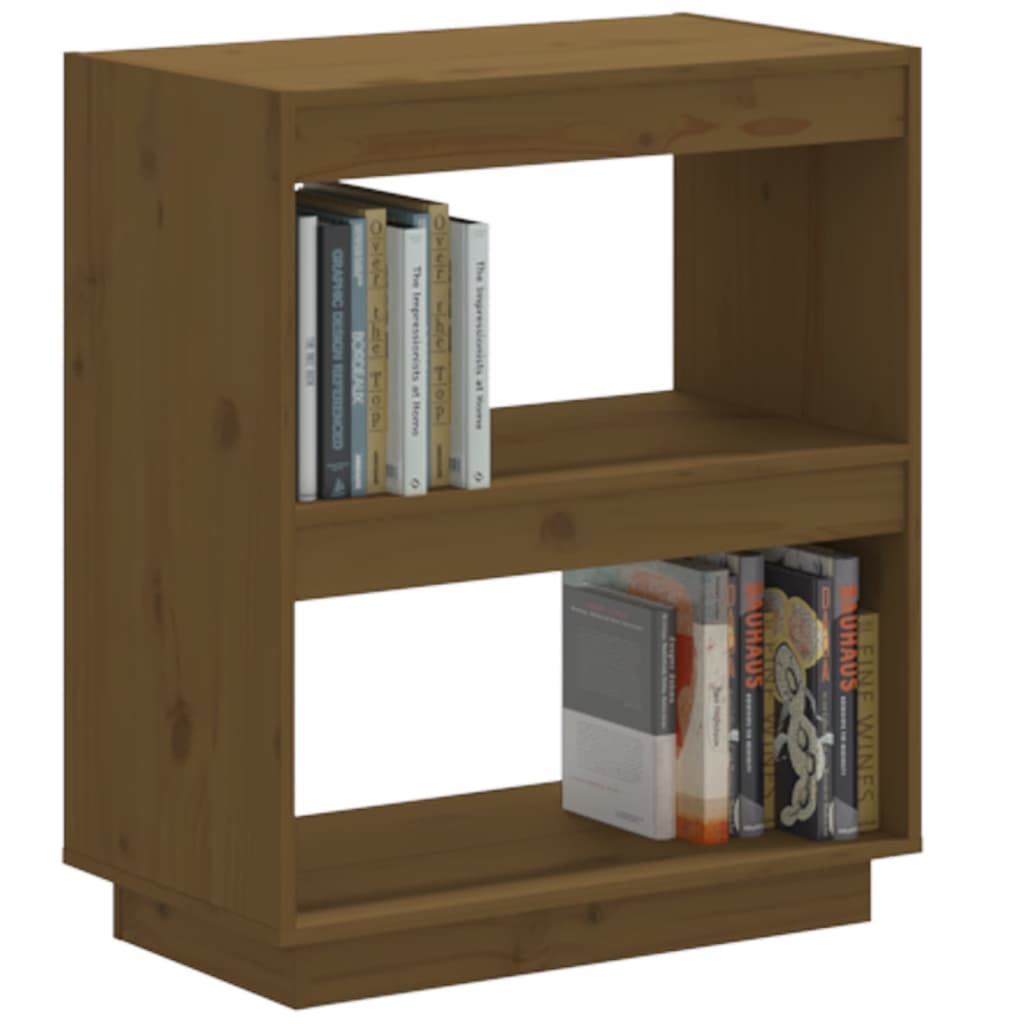 Book Cabinet Honey Brown 60x35x71 cm Solid Wood Pine