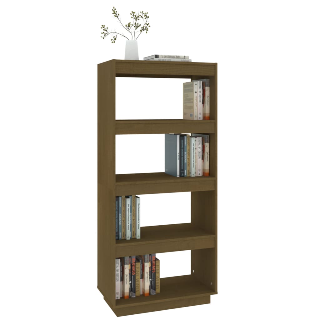 Book Cabinet/Room Divider Honey Brown 60x35x135 cm Solid Pinewood