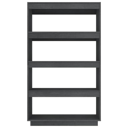 Book Cabinet/Room Divider Grey 80x35x135 cm Solid Pinewood