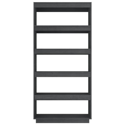 Book Cabinet/Room Divider Grey 80x35x167 cm Solid Pinewood