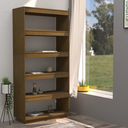 Book Cabinet/Room Divider Honey Brown 80x35x167 cm Solid Pinewood