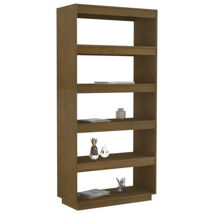 Book Cabinet/Room Divider Honey Brown 80x35x167 cm Solid Pinewood