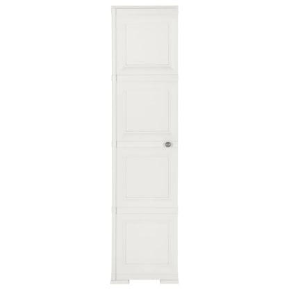Plastic Cabinet 40x43x164 cm Wood Design Angora White