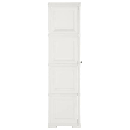 Plastic Cabinet 40x43x164 cm Wood Design Angora White