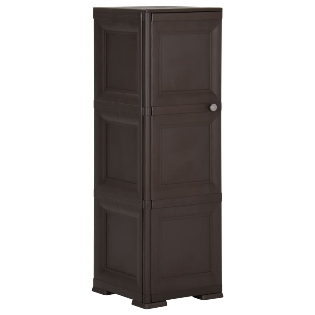 Plastic Cabinet 40x43x125 cm Wood Design Brown