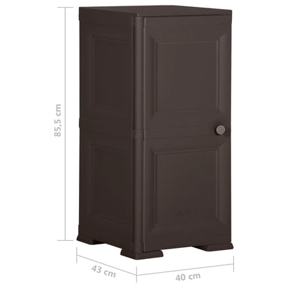 Plastic Cabinet 40x43x85.5 cm Wood Design Brown