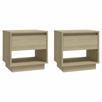 Bedside Cabinets 2 pcs Sonoma Oak 45x34x44 cm Engineered Wood
