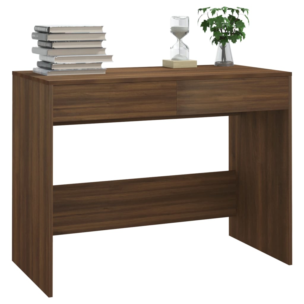 Desk Brown Oak 101x50x76.5 cm Engineered Wood
