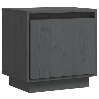 Bedside Cabinet Grey 40x30x40 cm Solid Wood Pine