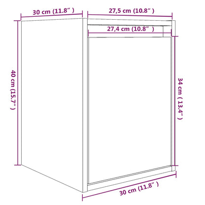 Wall Cabinets 2 pcs Honey Brown 30x30x40 cm Solid Wood Pine