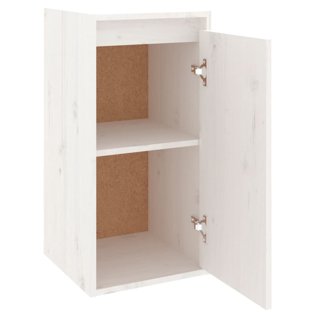 Wall Cabinet White 30x30x60 cm Solid Wood Pine