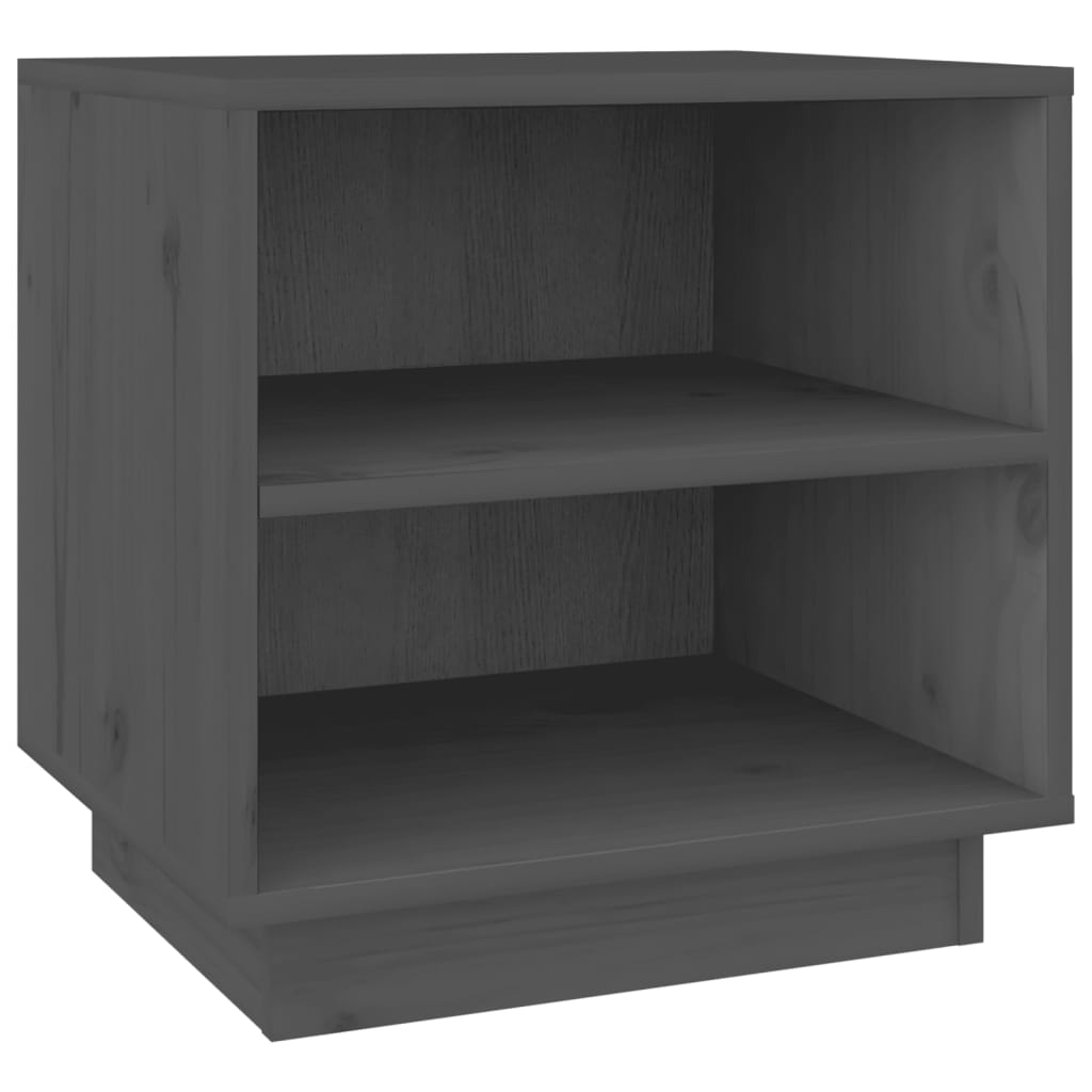 Bedside Cabinet Grey 40x34x40 cm Solid Wood Pine