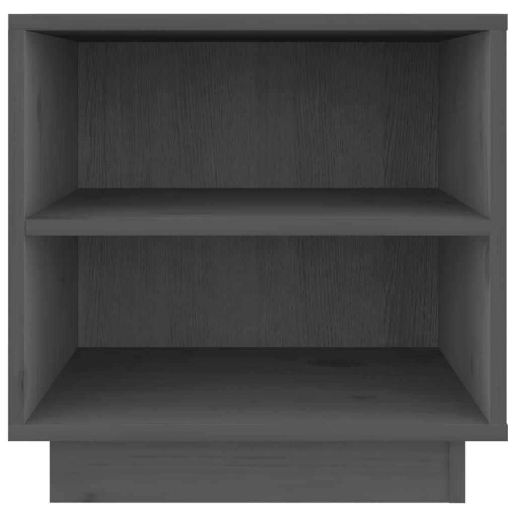 Bedside Cabinet Grey 40x34x40 cm Solid Wood Pine