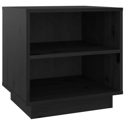 Bedside Cabinets 2 pcs Black 40x34x40 cm Solid Wood Pine